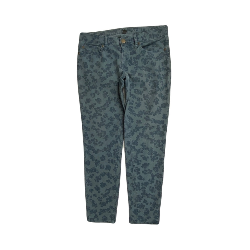 Gap Super Skinny Crop Jeans Womens 6‎ Blue Floral Print Low Rise Denim